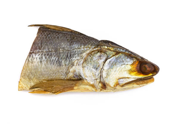 istock Fourfinger threadfin dried fish isolated on white background, salted fish 1502878356
