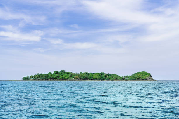 istock tropical island with ocean and blue sky 1502880249