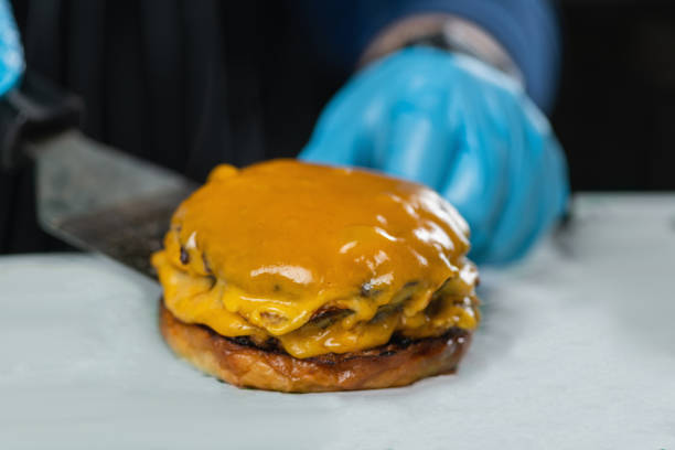 istock Cheeseburger or Burger Sandwich with Melted Cheese and Bacon 1502881660