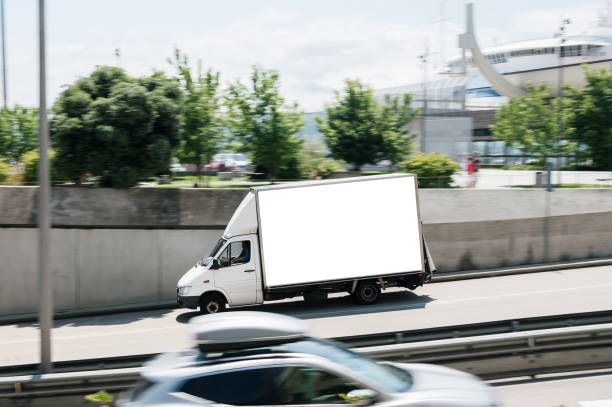 istock Small truck in motion 1502889002