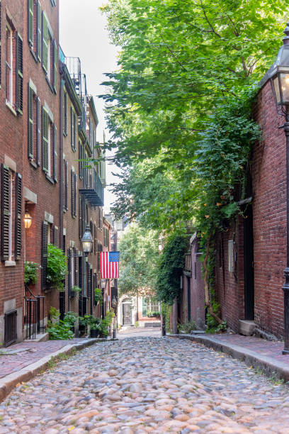 istock Acorn Street with cobblestones 1502889155
