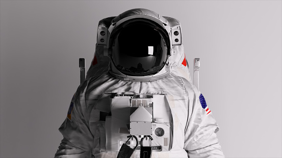 A composite image of an untethered astronaut in rear view, isolated and drifting off into deep space above the earth. The astronaut is CGI and the following NASA images have been used:\nhttps://images-assets.nasa.gov/image/iss003e7553/iss003e7553~orig.jpg\nhttps://images-assets.nasa.gov/image/iss003e7559/iss003e7559~orig.jpg\nhttps://svs.gsfc.nasa.gov/vis/a000000/a004800/a004874/phase_waning_crescent.0903_print.jpg