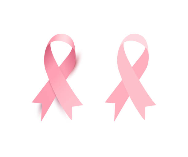 istock Set of two pink ribbon for Breast Cancer awareness month, October. Vector illustration. 1502897342