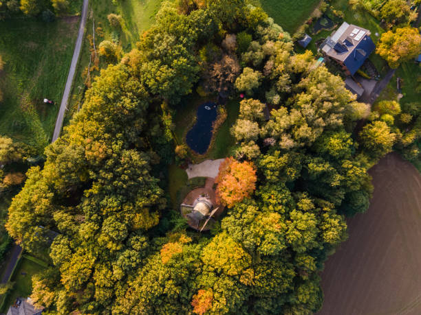 istock Drone view of an old mill in Germany 1502909759