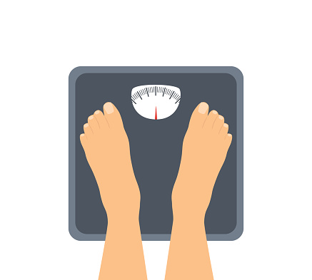 Person Standing On Weight Scale