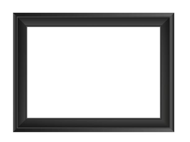 istock Illustration of an empty black picture frame against a white background 1502913650