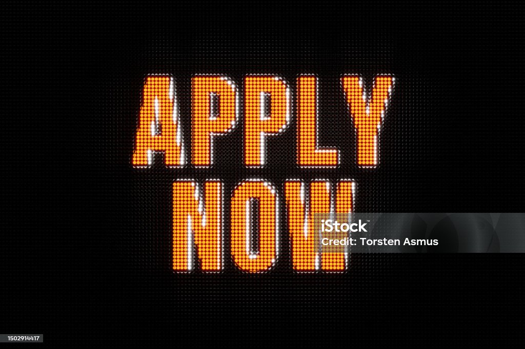 Apply Now Example Apply Now Banner In Capital Letters Stock Illustration - Download Image ...