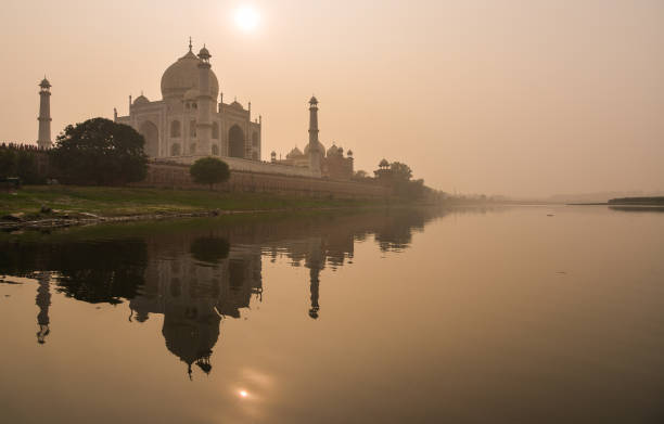 istock Taj Mahal reflected in Yamuna river 1502918180