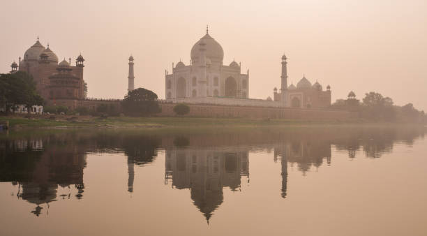 istock Taj Mahal reflected in Yamuna river 1502919333