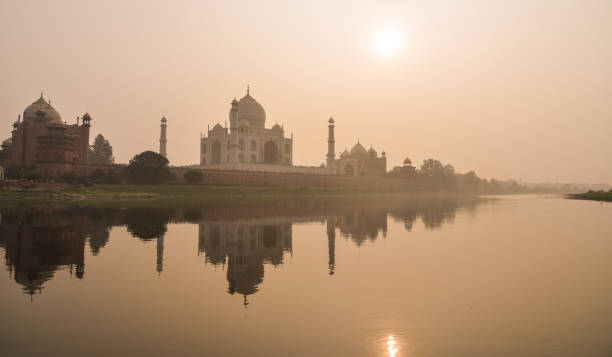 istock Taj Mahal reflected in Yamuna river 1502919477