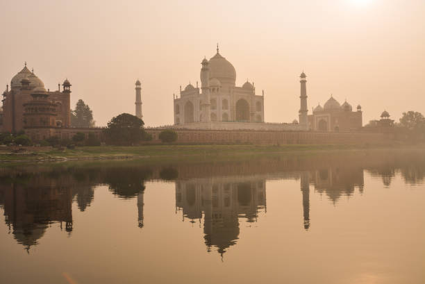 istock Taj Mahal reflected in Yamuna river 1502919510