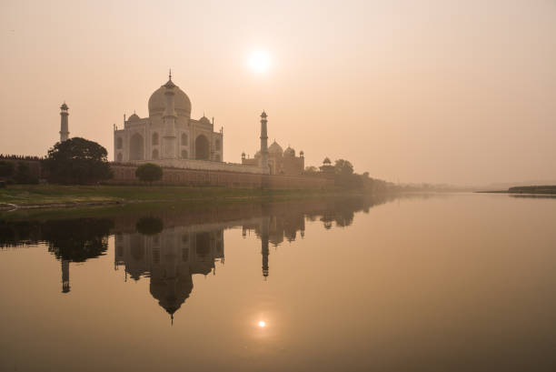 istock Taj Mahal reflected in Yamuna river 1502919515