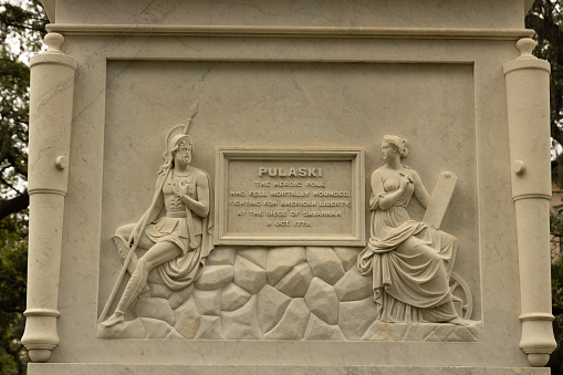 relief at the General Pulaski column in Savannah