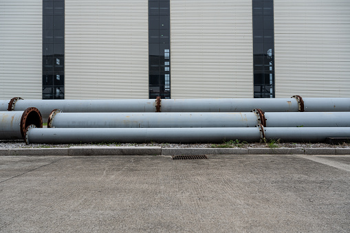 Metal pipeline equipment in industrial plants