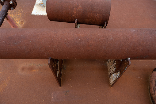 Metal pipeline equipment in industrial plants