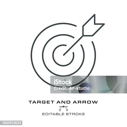 istock Shooting Target Icon - Editable Stroke 1502923633