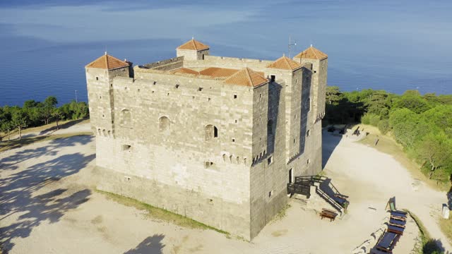 Aerial view of Nehaj fortress in Senj town, Croatia