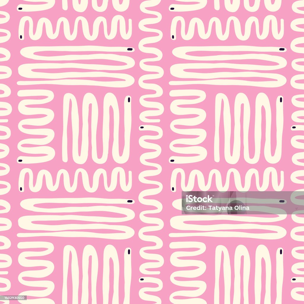 Snake Patterns Pink Pink Pattern With Snakes Halloween Pattern With Magical Snakes Stock ...