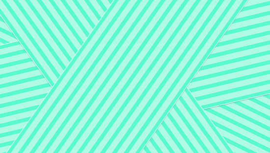 Stripes - Abstract Background of Overlapping  Parallel Lines Turquoise - Modern Layered Effect - Op Art Style