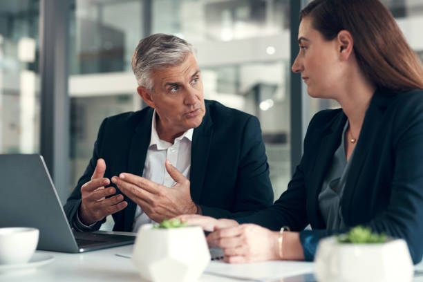 istock Meeting strategy, board room and office with teamwork, planning and discussion with project. Conference, company staff and communication together with cooperation, talking and speaking about b2b plan 1502935733