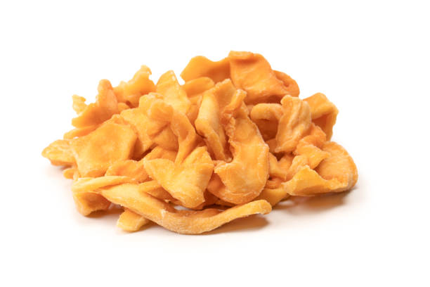 istock Dried melon slices isolated on a white background. 1502941142