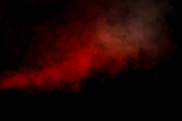 istock Orange and red steam on a black background. 1502941146