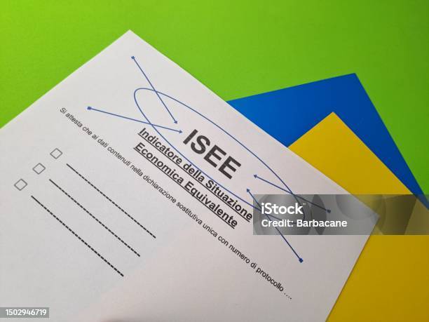 Equivalent Economic Situation Indicator Form Modello Isee Stock Photo - Download Image Now