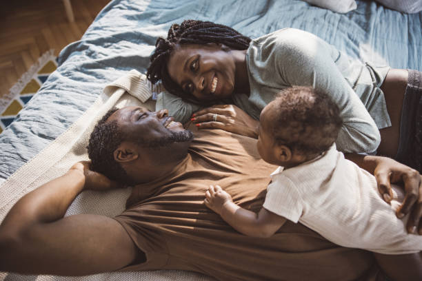 istock Happy family with baby 1502947784