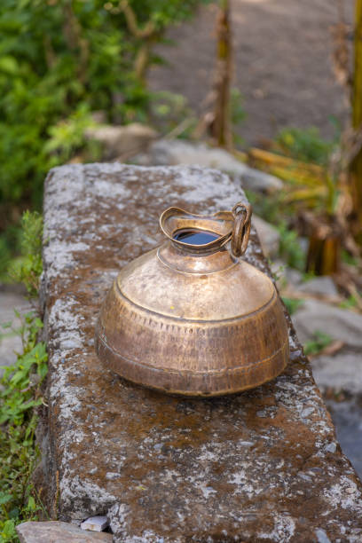 istock Empty water pots in Indian village 1502969113