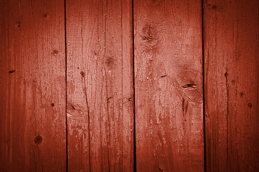 Rustic old weathered red wood plank background