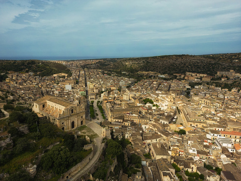 Rome, Italy - 17 September 2020: Panoramic view at roman Colossum at Roma on Italy