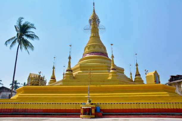 istock Beautiful view of Buddhist pagoda in Thaton,  Myanmar (Burma). 1502985341