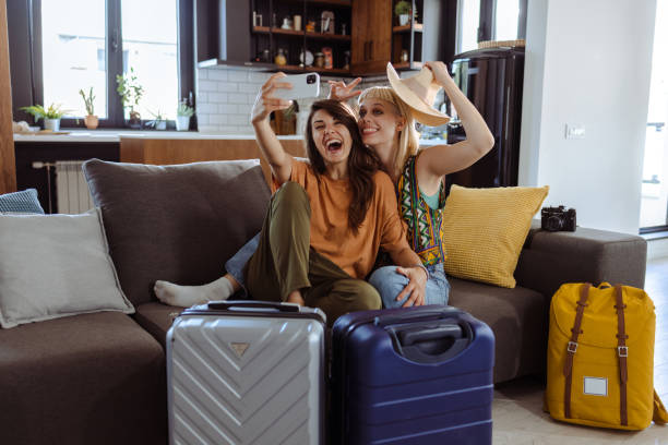 istock Lesbian Couple Preparing for Wanderlust 1502986139