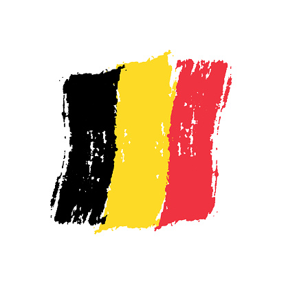 Belgium watercolor flag. Vector illustration. EPS10