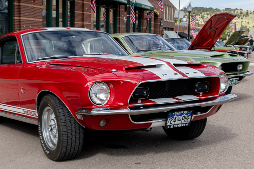 Reno, NV - August 4, 2021: 1970 Ford Mustang Boss 302 Fastback at a local car show.