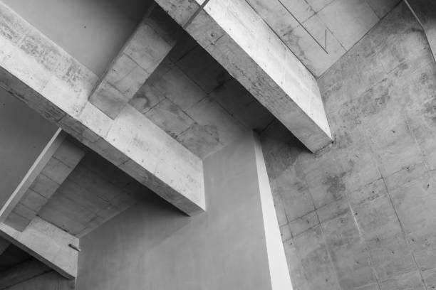 istock Abstract modern architecture background photo, concrete ceiling 1503002505