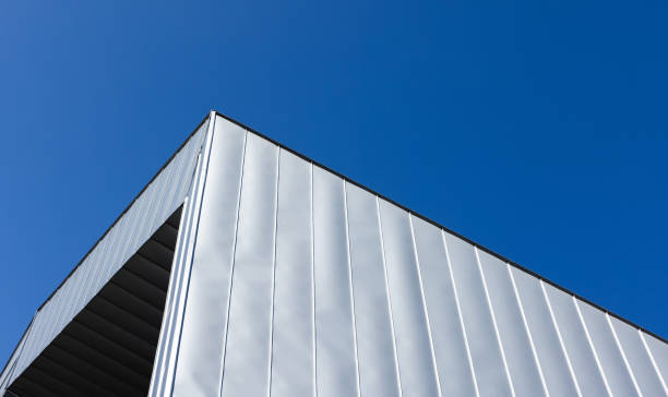 istock Abstract architecture background with a corner of metal walls 1503002511