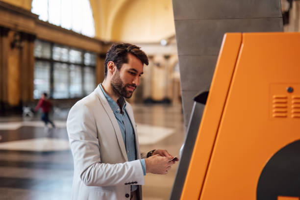 istock Modern and handsome businessman at transport station. 1503006430