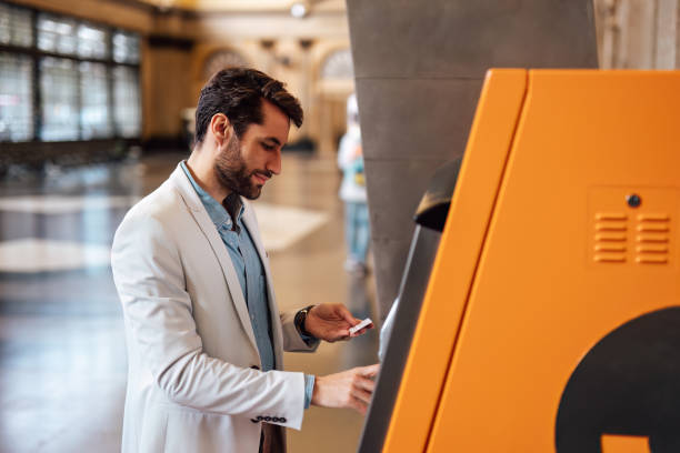 istock Modern and handsome businessman at transport station. 1503006472