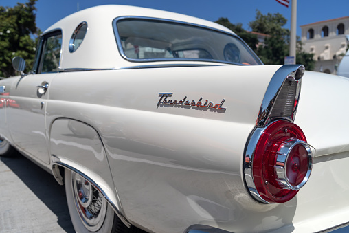 Pasadena, California, United States: vintage Thunderbird, collector's car, shown parked.