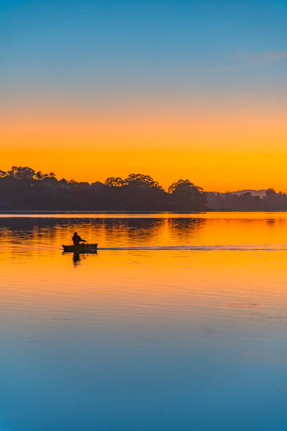 istock Sunrise at the waterfront in orange and blue 1503022413