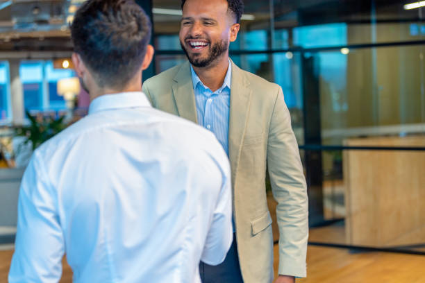 istock Two business men shaking hands in the office. 1503027218