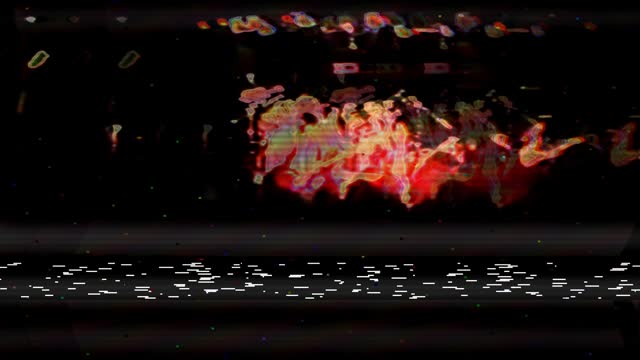 Glitch TV Static Noise Distorted Signal Problems Error Video Damage Retro Style 80s VHS
