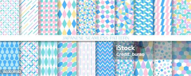 Cool Geometric Pattern Collection Seamless Pattern Stock Illustration ...
