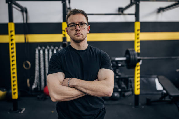 istock Fit man in gym 1503043486