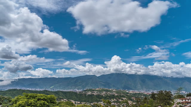 Time lapse aerial view of El Avila Mountain, Caracas, Venezuela