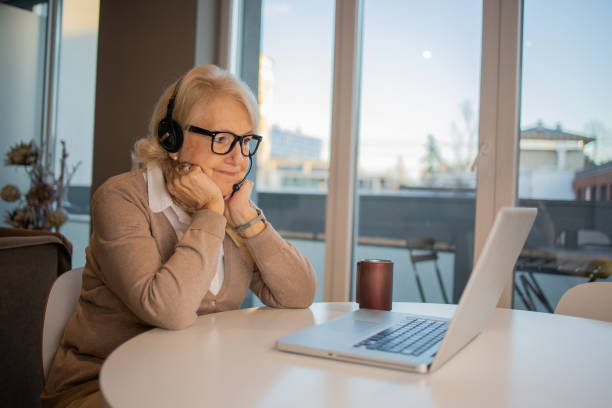 istock Senior woman working from home 1503060449