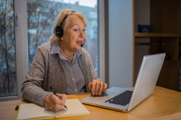 istock Senior woman working from home 1503060456