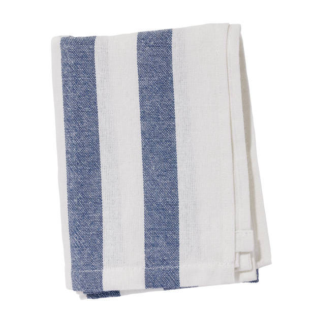 istock White color folded cotton striped napkin isolated. Kitchen towel top view. Element for design 1503060875