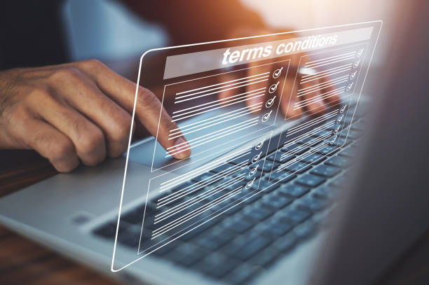istock People reading terms conditions on internet website. 1503067058